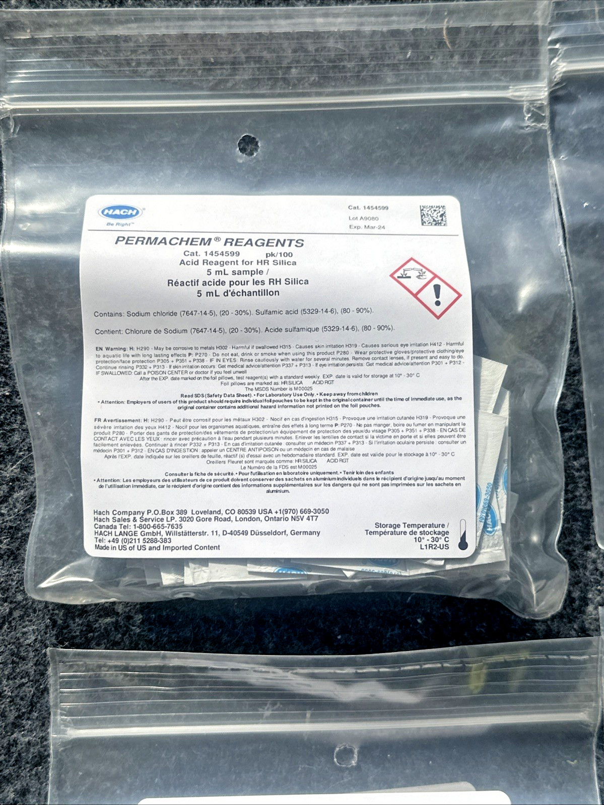 HACH SI-5 14554-00 Silica 0-800mg/l Test Kit W/ Reagents New