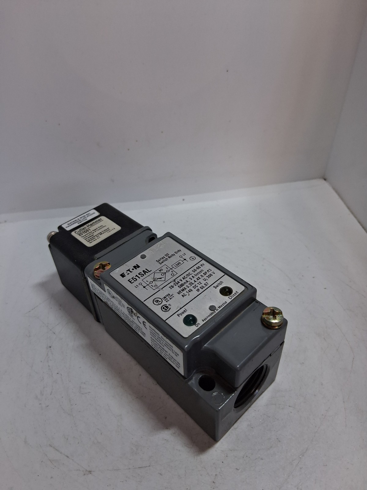 EATON ES1ALS1 PROXIMITY SENSOR LIMIT SWITCH 20-254V 50/60HZ 500MA 3A NNB