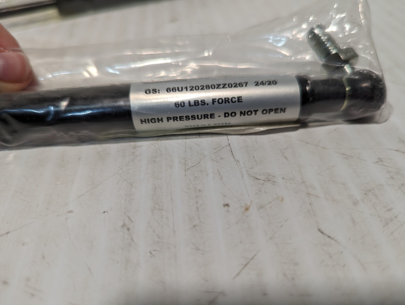 IGS 66Z100058ZZ0200 Volumeline Gas Spring 120mm Stroke, 45 lbs. Force -Free Ship