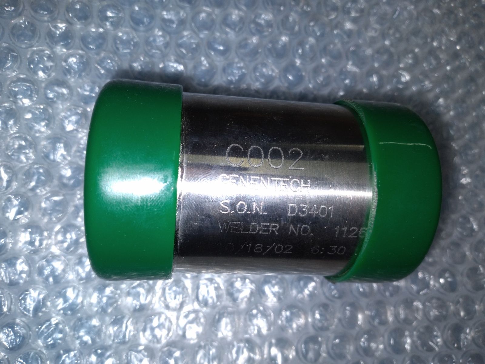 Genetech C002 D3401 1126 Precision Machined Stainless Steel Sleeve Industrial