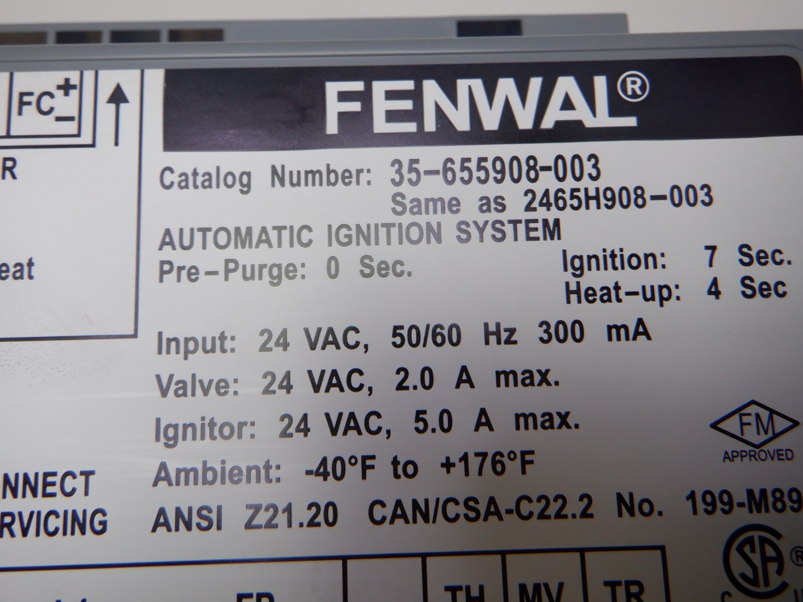 Fenwal 35-655908-003 Ignition Control new