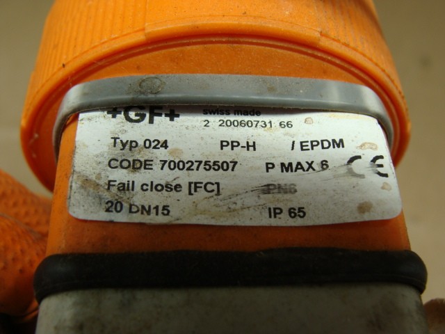 GEORG FISCHER DIAPHRAGM VALVE TYP 024 PP-H/EPDM CODE 700275507 20 DN 15