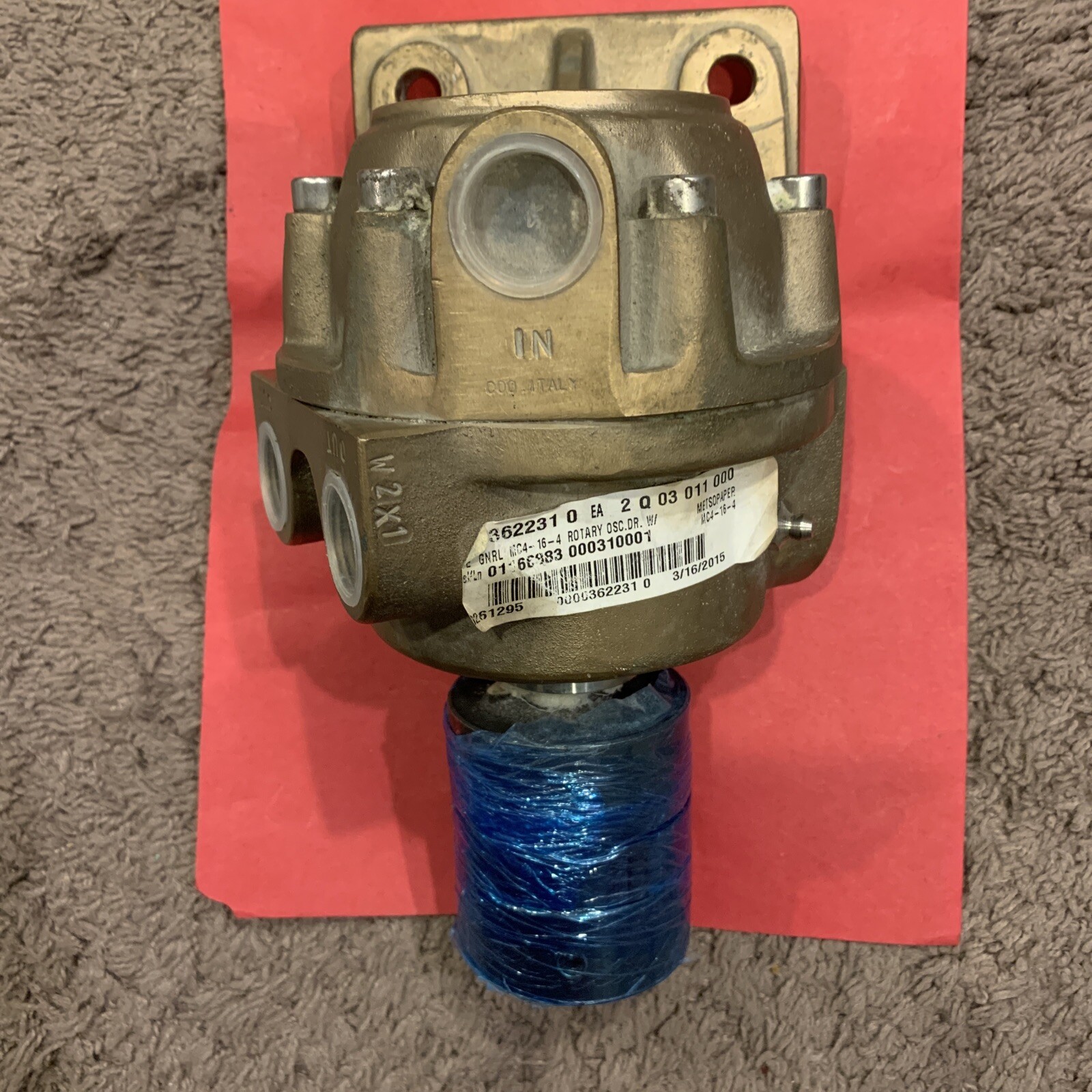 NEW VALMET METSO PAPER Brass ROTARY OSC.DR. MC4-16-4 NOS Italy
