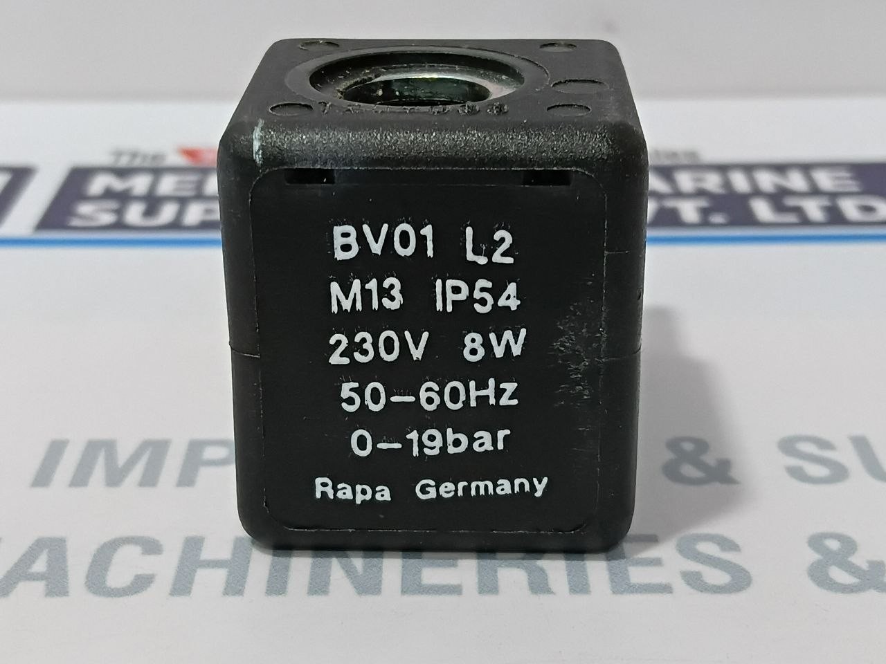 Rapa BV01 L2 Coil For Solenoid Valve 230V 8W 50-60Hz IP54 0–19bar