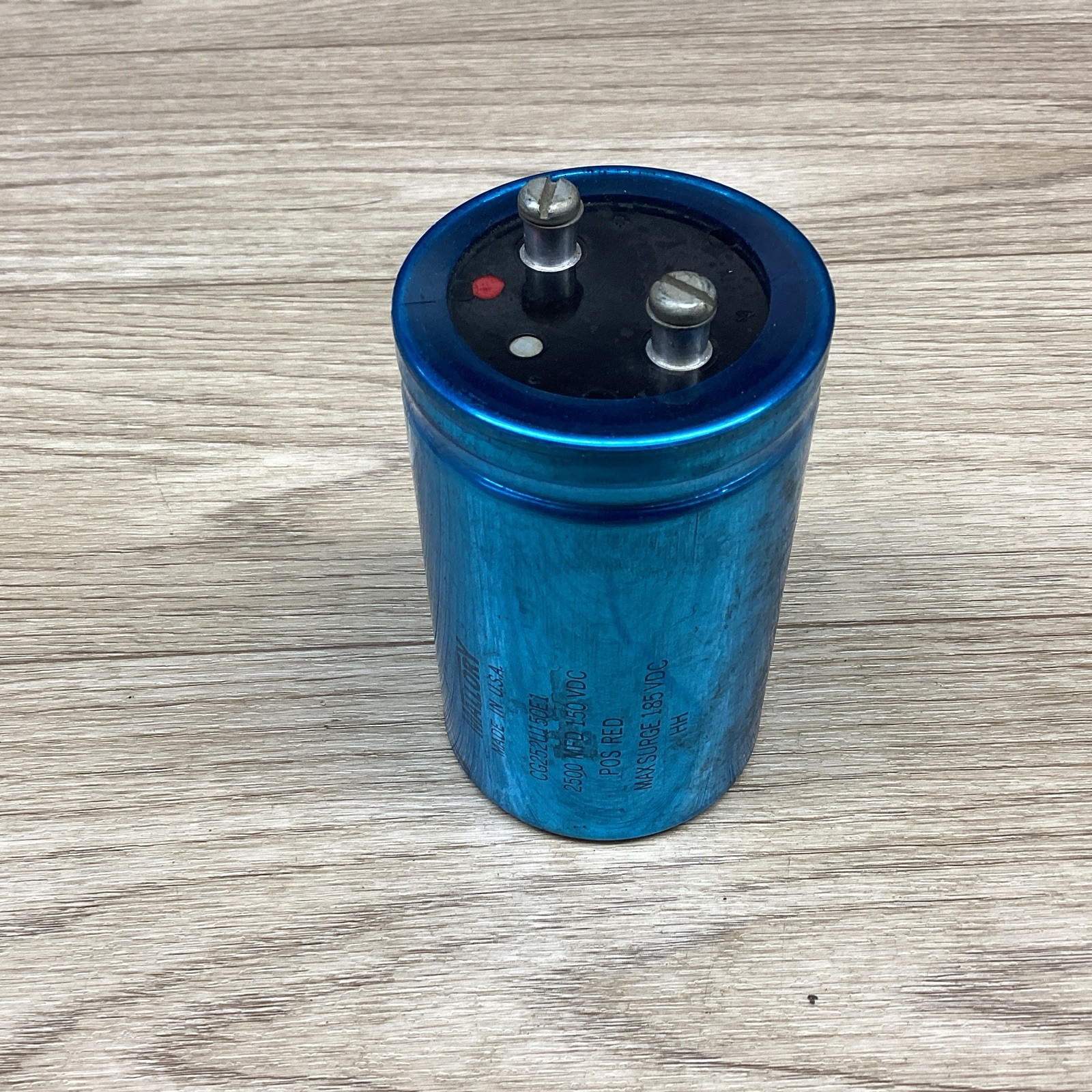 MALLORY CG252U150E1 2500 MFD 150 VDC POS RED CAPACITOR #816PT153*CO
