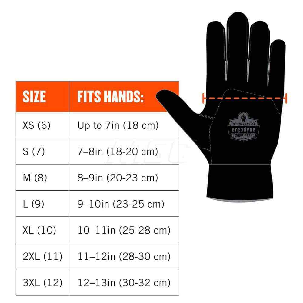 Ergodyne 17044 General Purpose Work Gloves: Large, Padded Palm Grip