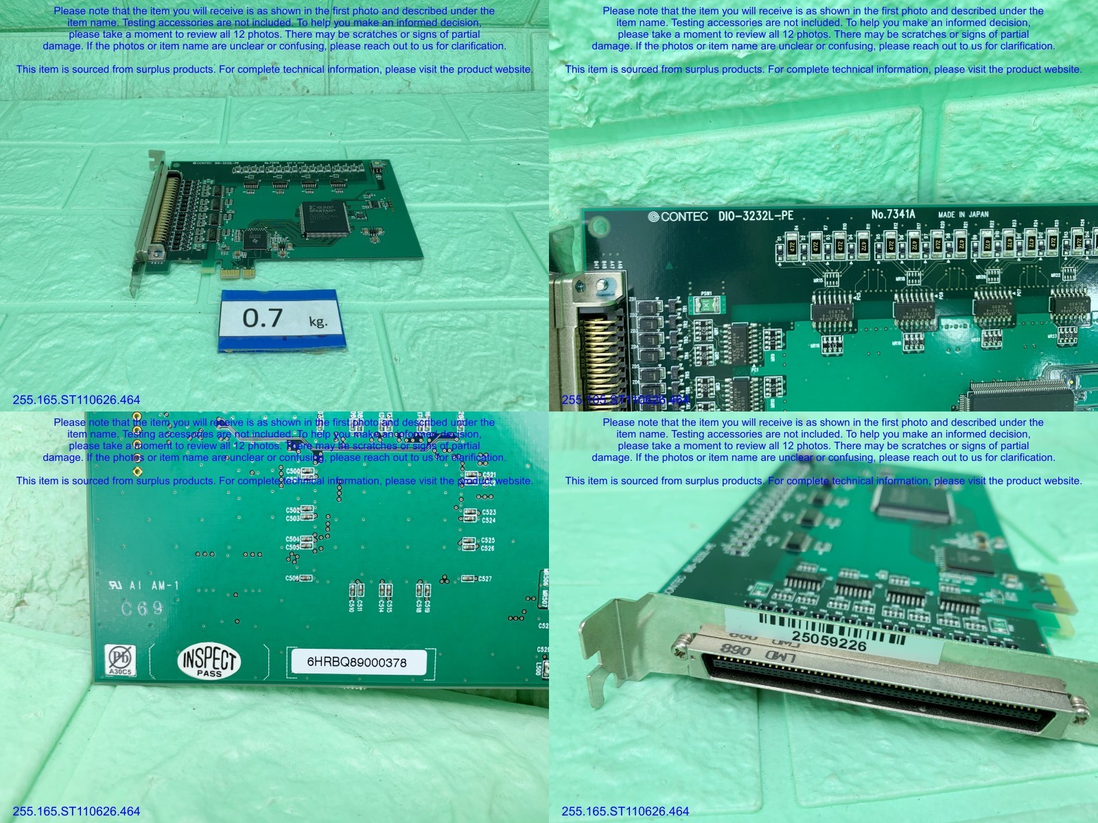 CONTEC DIO-3232L-PE Digital I/O Card as in photos, sn:9226, DHL.