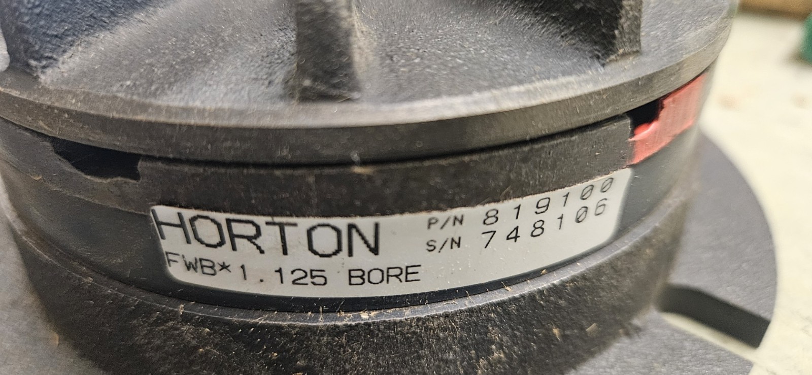 819100 FWB 1.125 BORE, BRAKE -HORTON **MAKE OFFER**