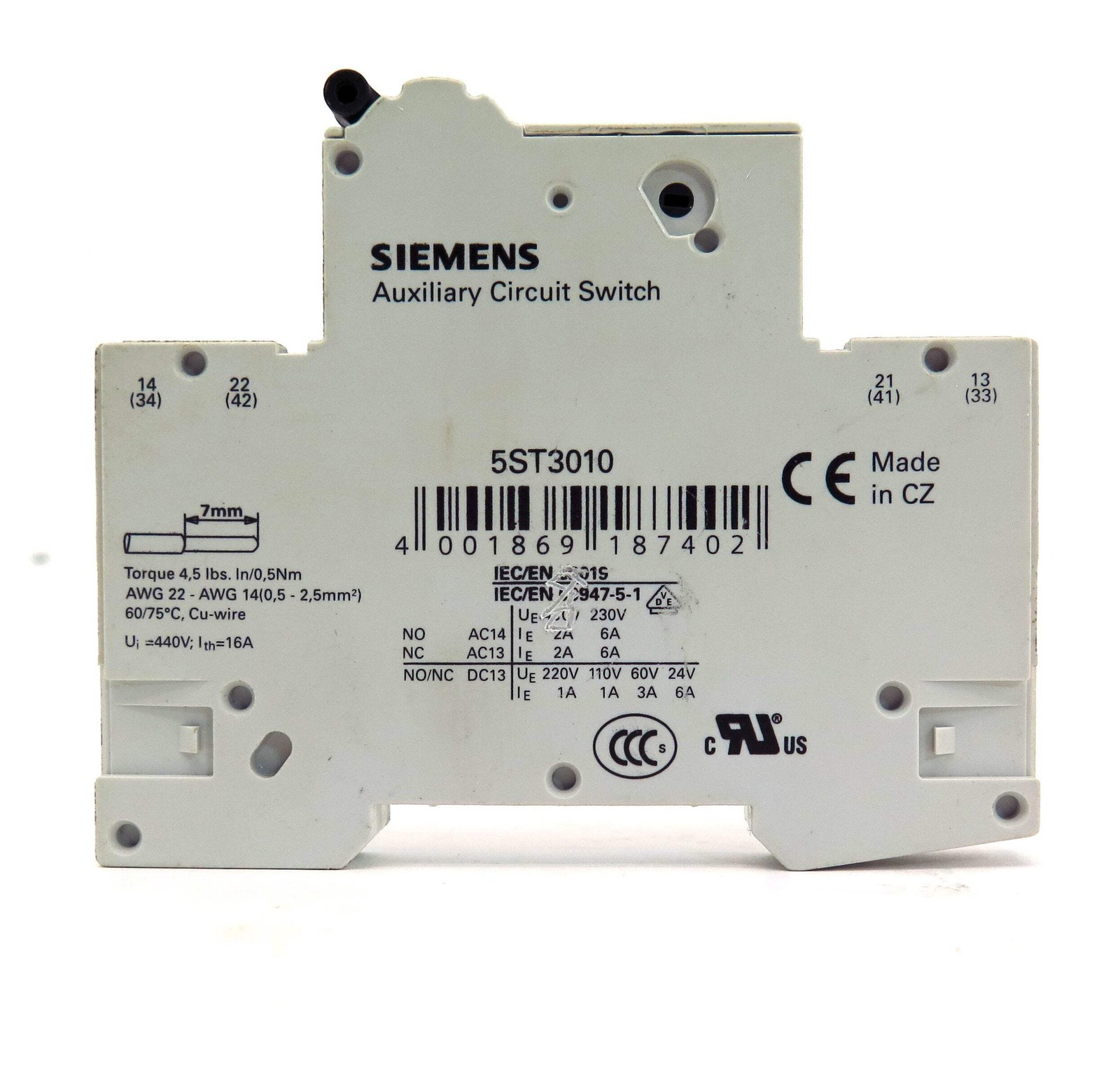 Siemens Circuit Breaker Auxiliary Switch 5ST3010 AS (3)