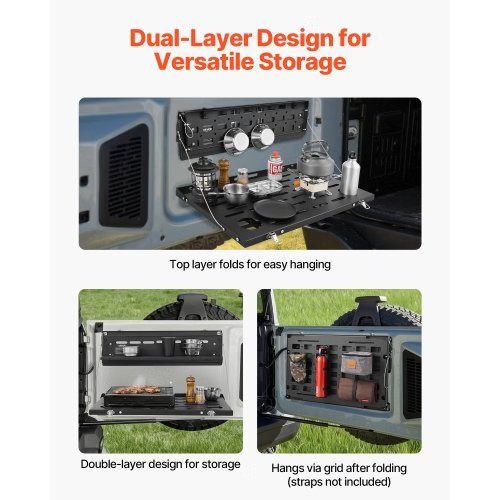 Tailgate Table for 2021-2026 Ford Bronco 4 Door Hardtops (Exclude Bronco Sport),