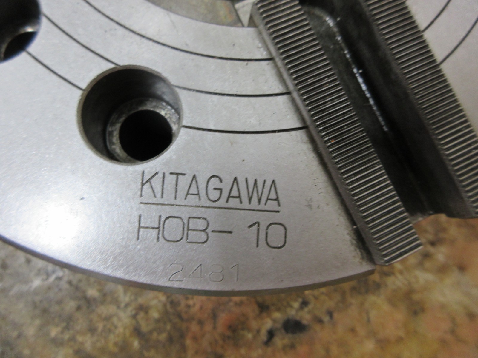 KITAGAWA HOB-10 10″ INCH CNC LATHE CHUCK WITH JAWS H0B-10