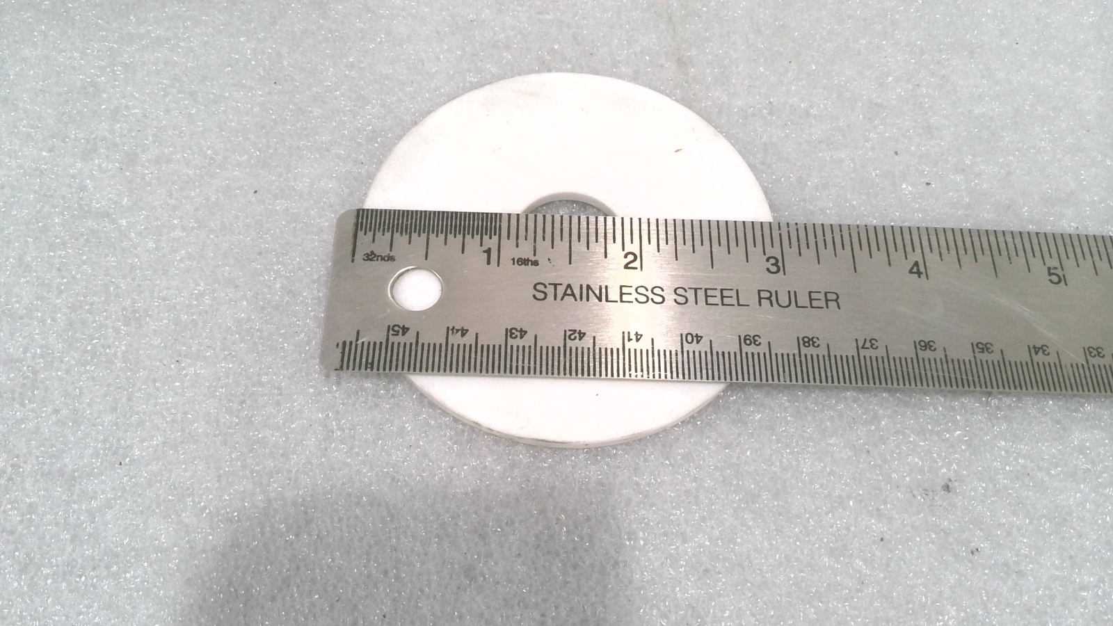 HARD PLASTIC FLAT WASHERS, 3″ OD X 1-13/16″ ID X 1/8″ THICK, (LOT OF 20)