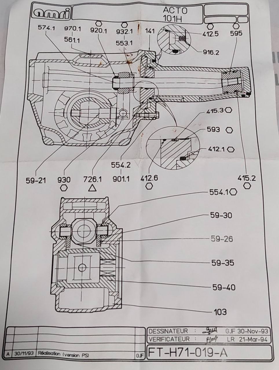 KSB Amri 42088306 Transformation Kit ACTO 101H 1203419410 FT-H71-019-A