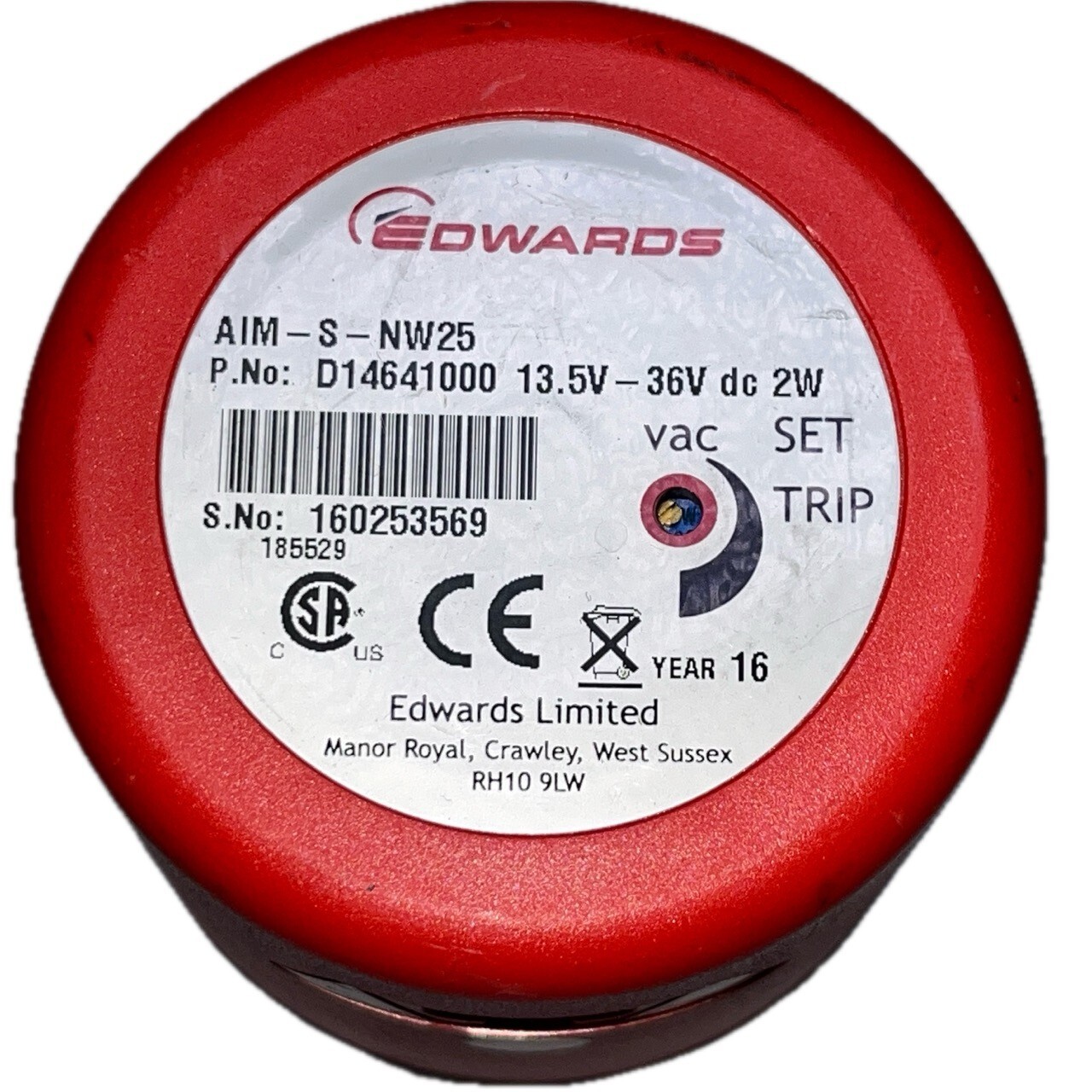 Edwards AIM-S-NW25 D14641000 Active Inverted Magnetron Gauge
