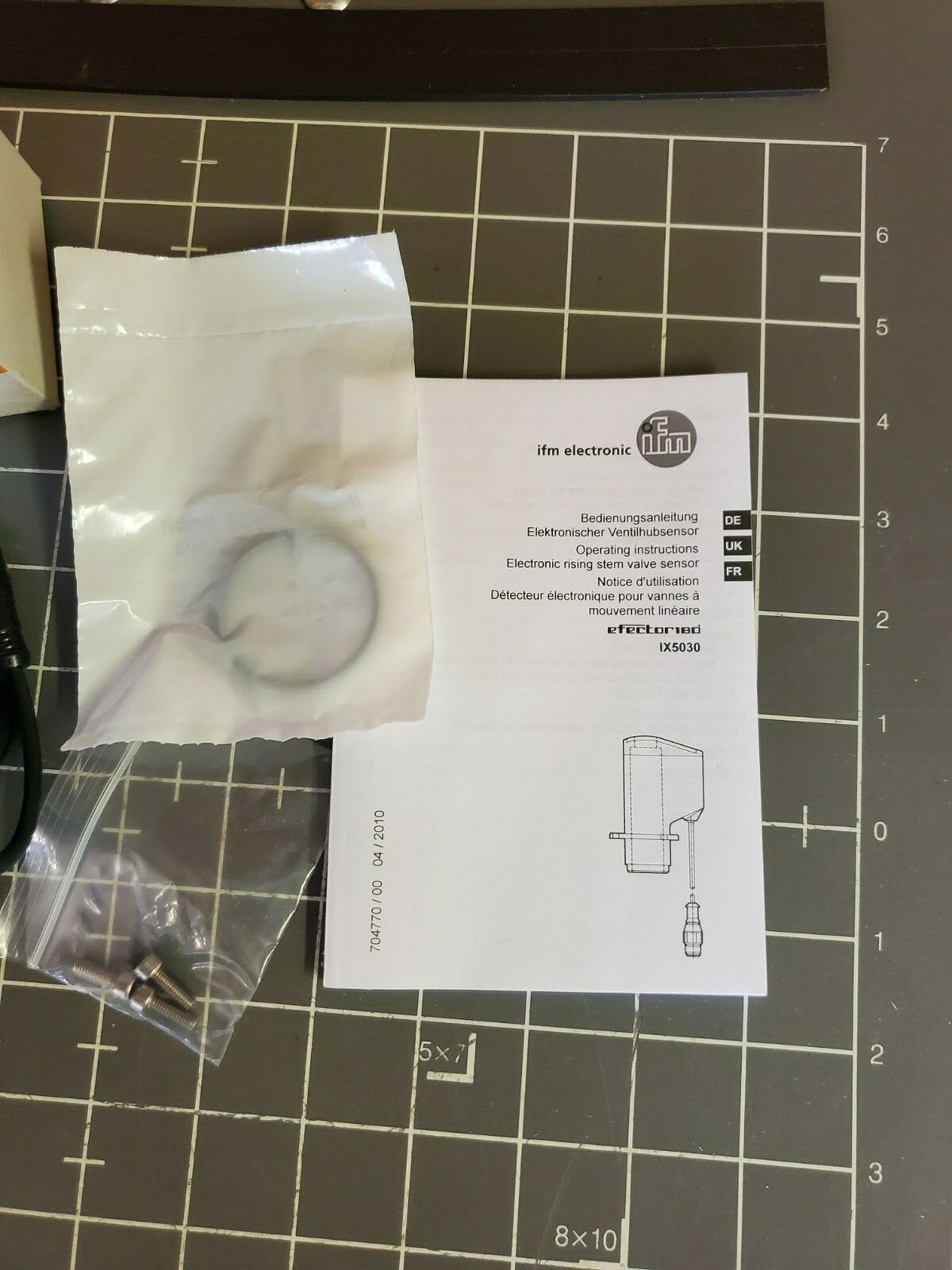 IFM Efector Valve Sensor, IX5030 / IX-2080-AS-i/0,3M/US