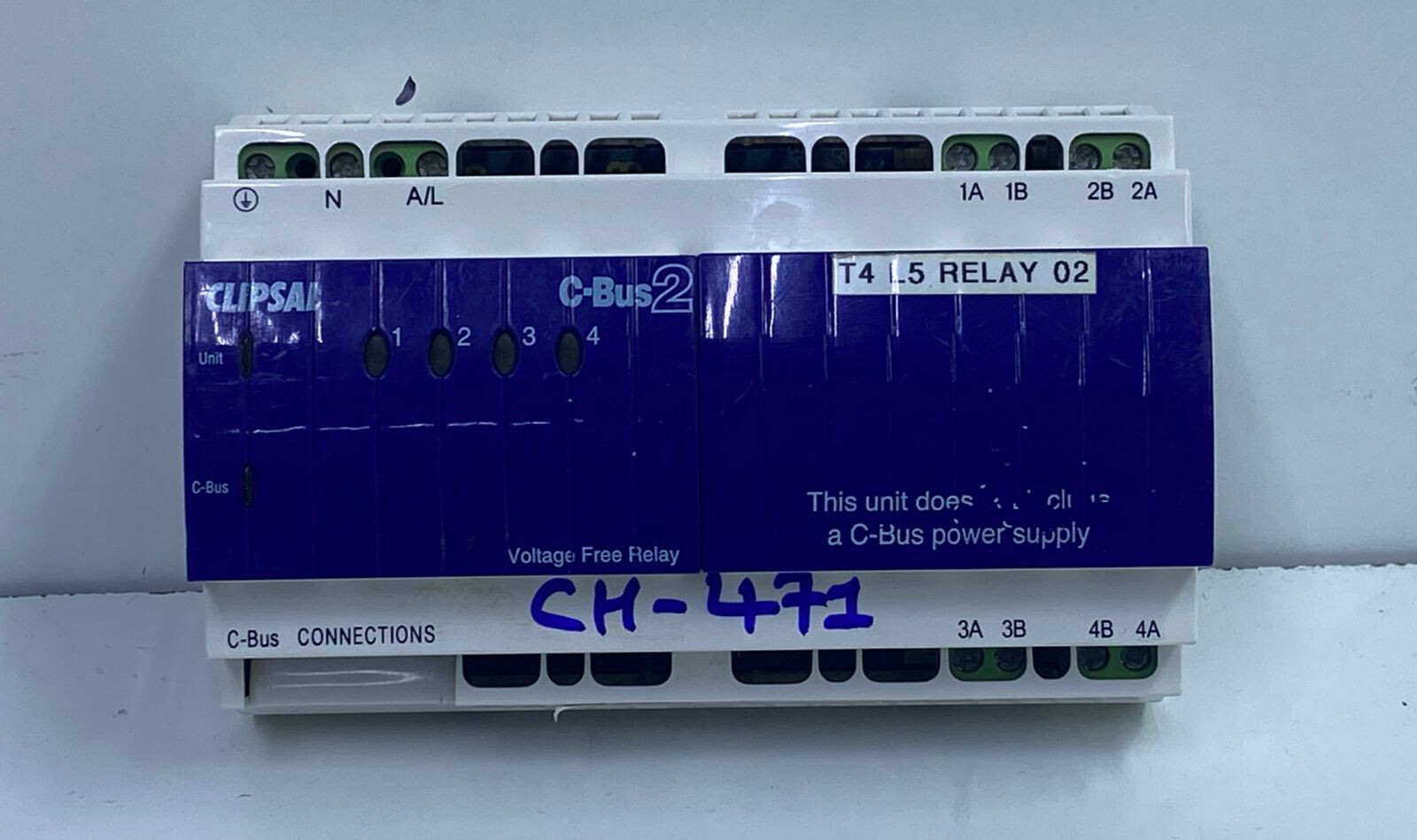 Clipsal L5504RVFP Cbus 4 Channel Relay Non Powered, CH#471 / CH#722
