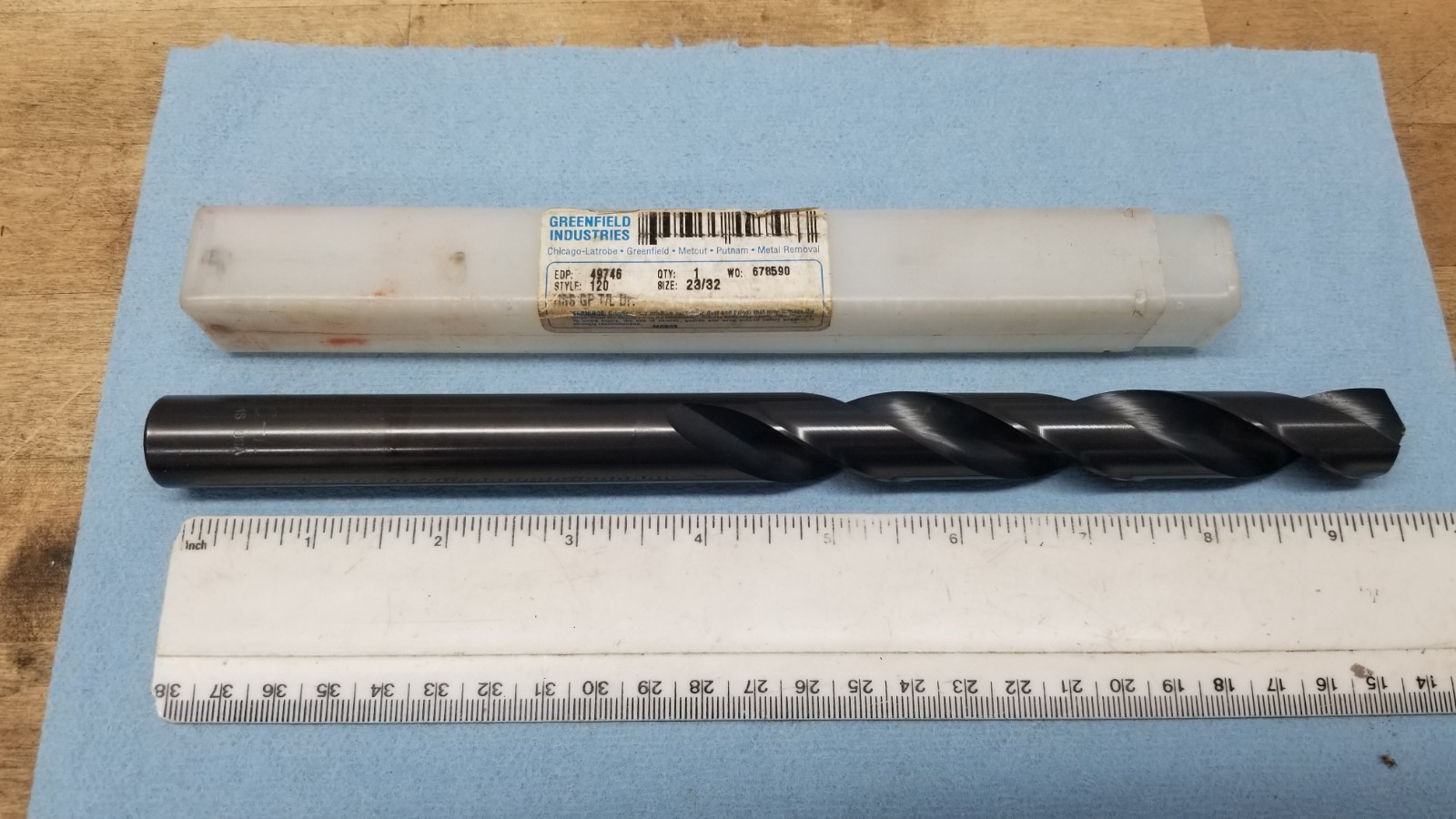 New GREENFIELD 49746 23/32″ DRILL TAPER LENGTH STRAIGHT SHANK 120 GP 118 PT