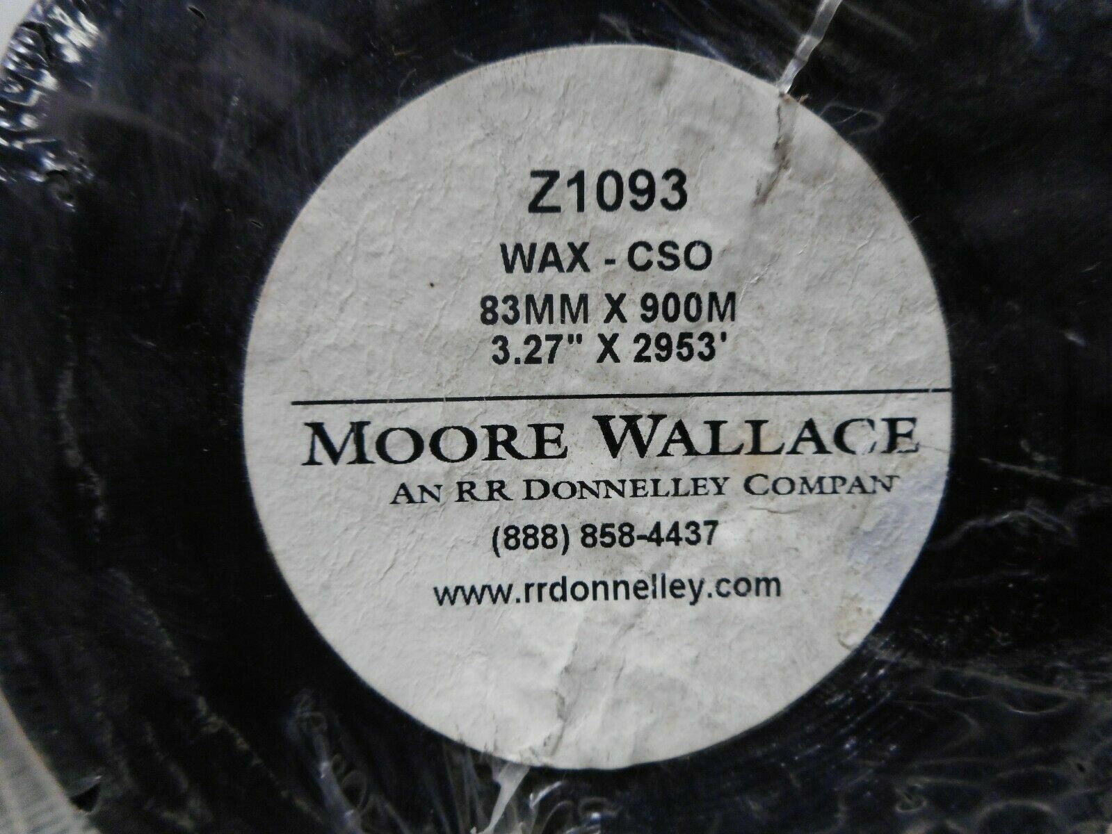 Moore Wallace Z1093 WAX-CSO 83MM x 900M 3.27″ x 2953 New (Lot of 2)
