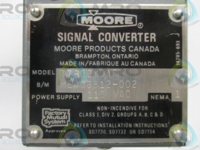 MOORE 77300MDAF SIGNAL CONVERTER 115VAC NSNP
