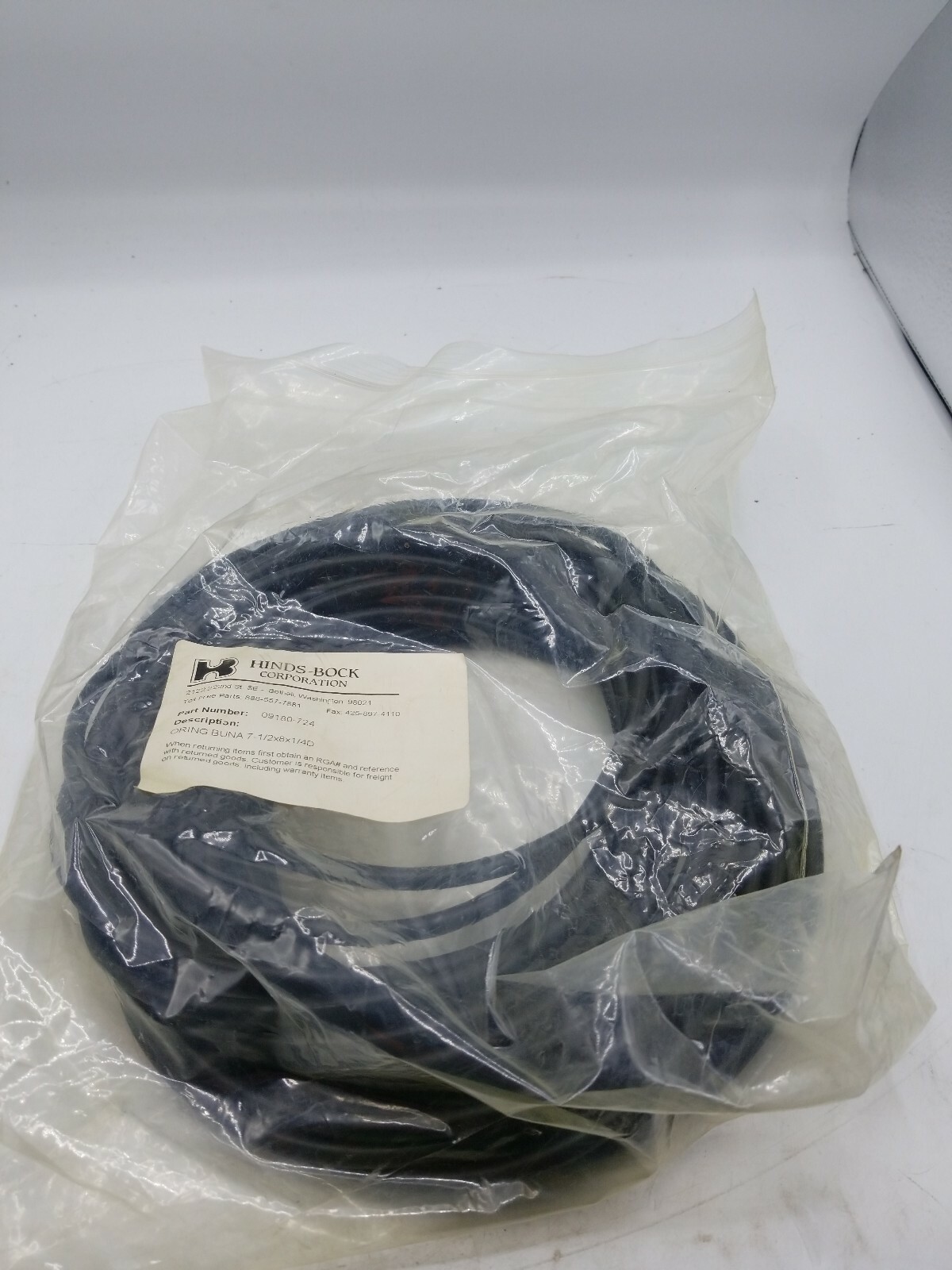 Hinds Bock Oring Buna 7-1/2x8x1/4d