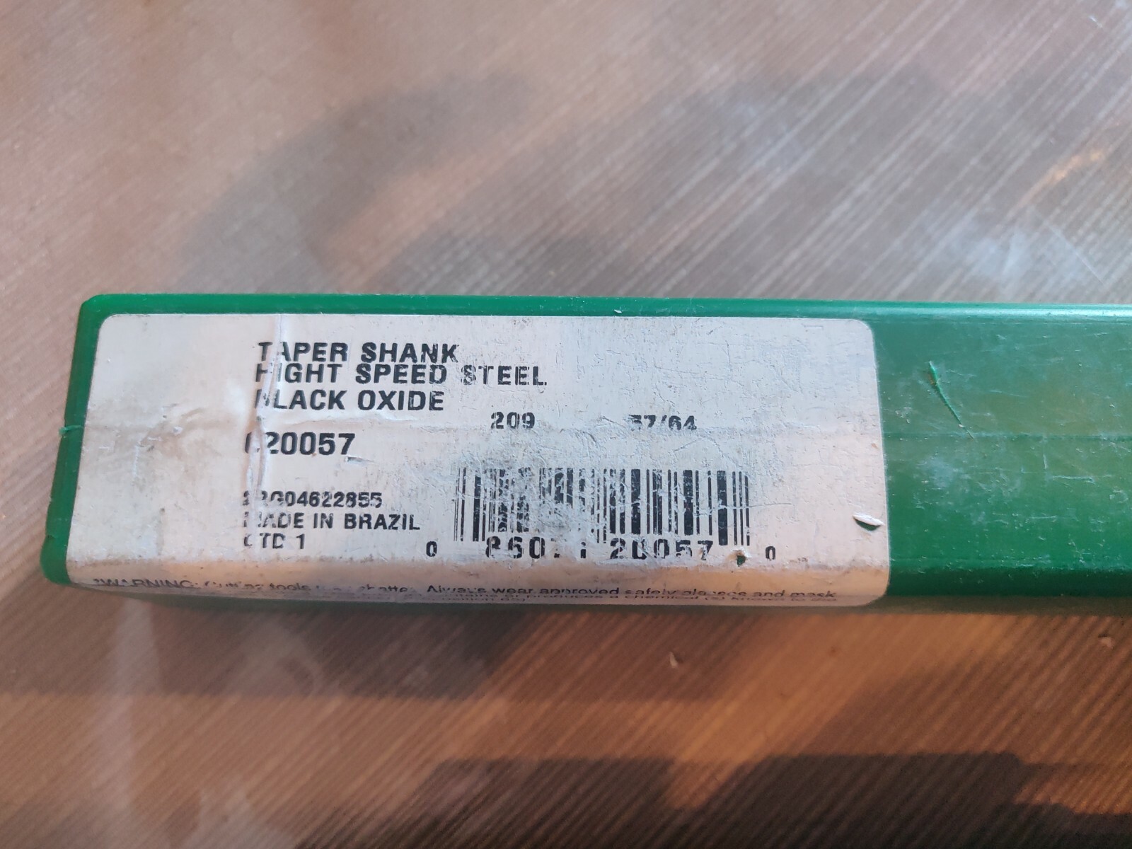 Precision Twist Drill 020057 Tapered Twist Drill Bit Black Oxide NEW 2RG04622855