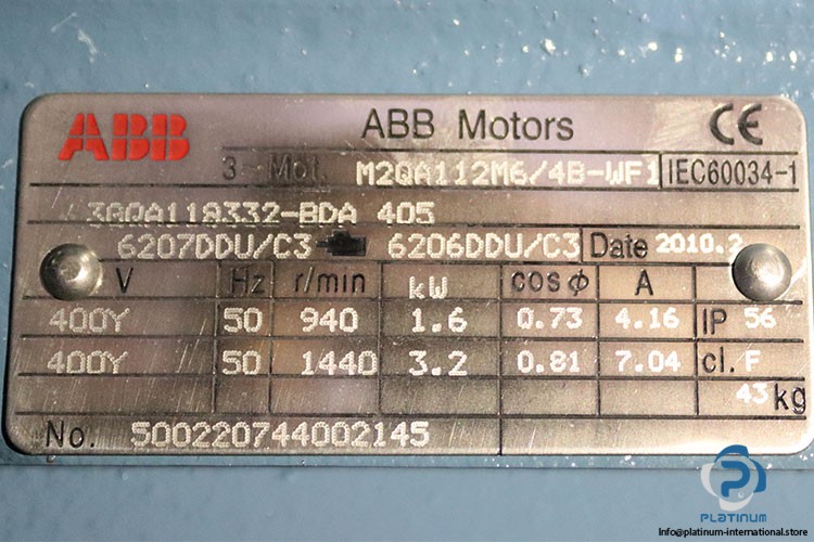 HYDAC OK-EL10L-S/2.1/400V-50HZ COOLING SYSTEM ABB MOTOR_400 V AC, 50 Hz_3 phase