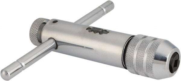 Irwin 21102 1/4 to 1/2″ Tap Capacity, T Handle Tap Wrench Ratcheting, 4″ OAL