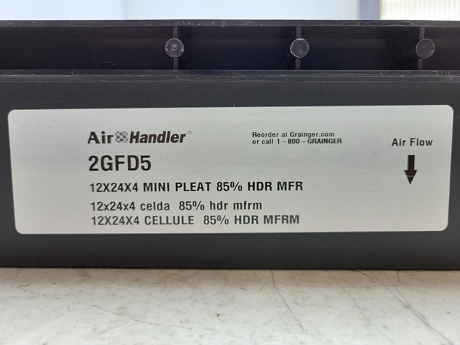 2 Pack Air Handler Mini-Pleat Air Filter 12″ x 24″ x 4″ Synthetic 2GFD5