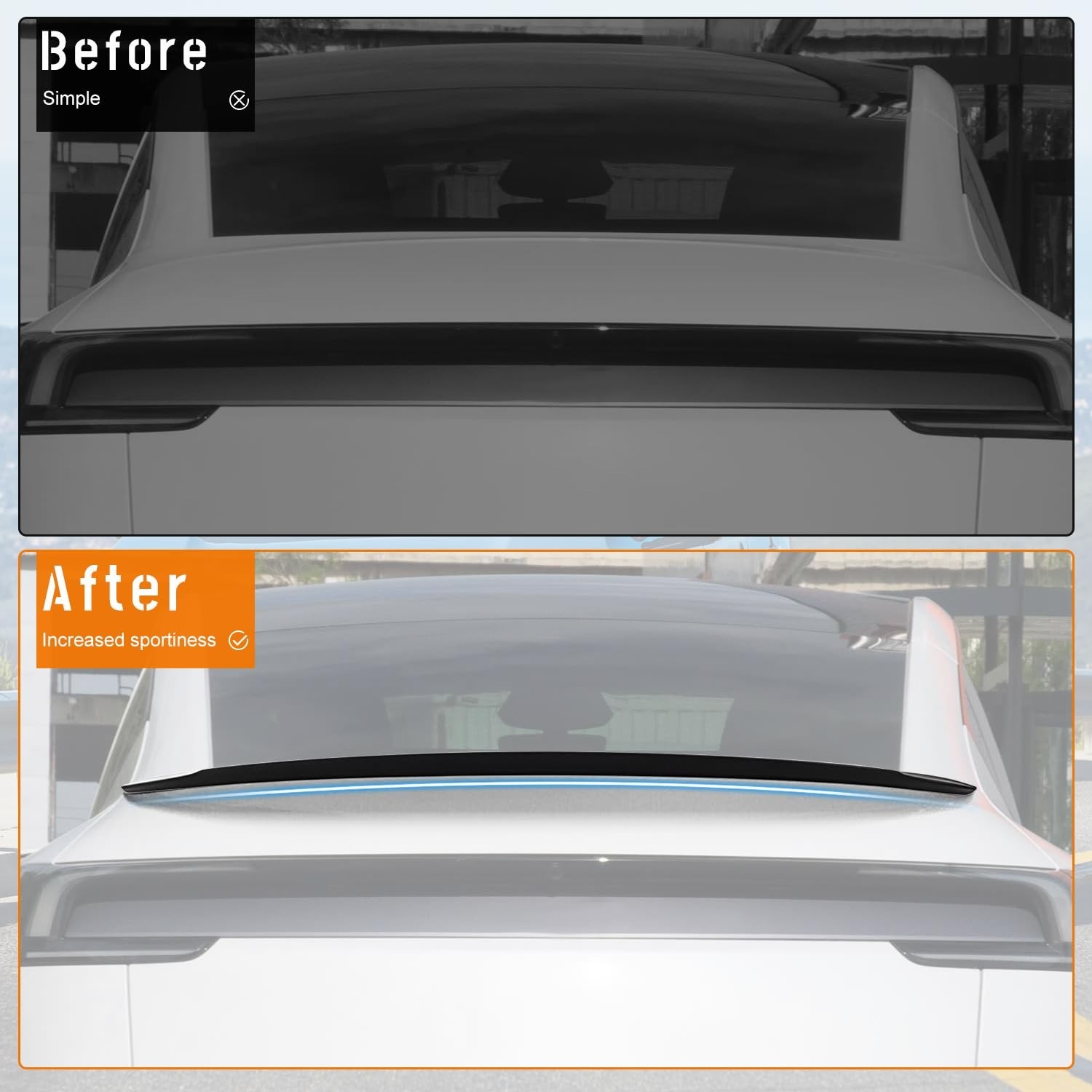 Rear Spoiler Wing Trunk Lip fit for Tesla Model Y Juniper 2025 2026,Exterior …