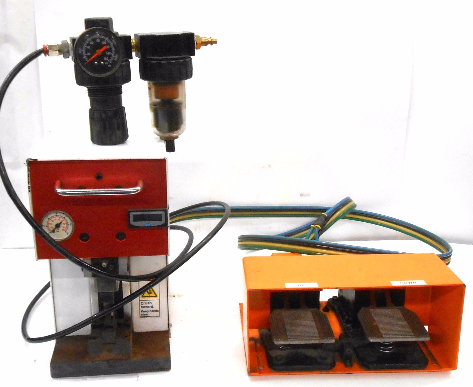 SCHLEUNIGER CT 35 PNEUMATIC CRIMPING MACHINE, 85-110 PSI, 0.78″ MAX STROKE
