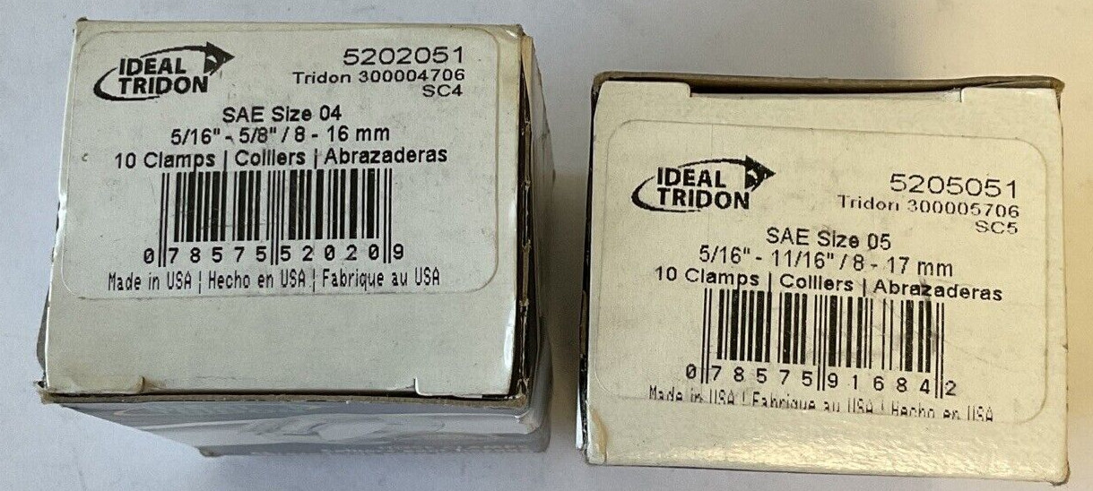IDEAL TRIDON SIZE 04 5/16″-5/8″ 8-16MM(10) , SIZE 5 5/16″-11/16″ 8-17MM(10)