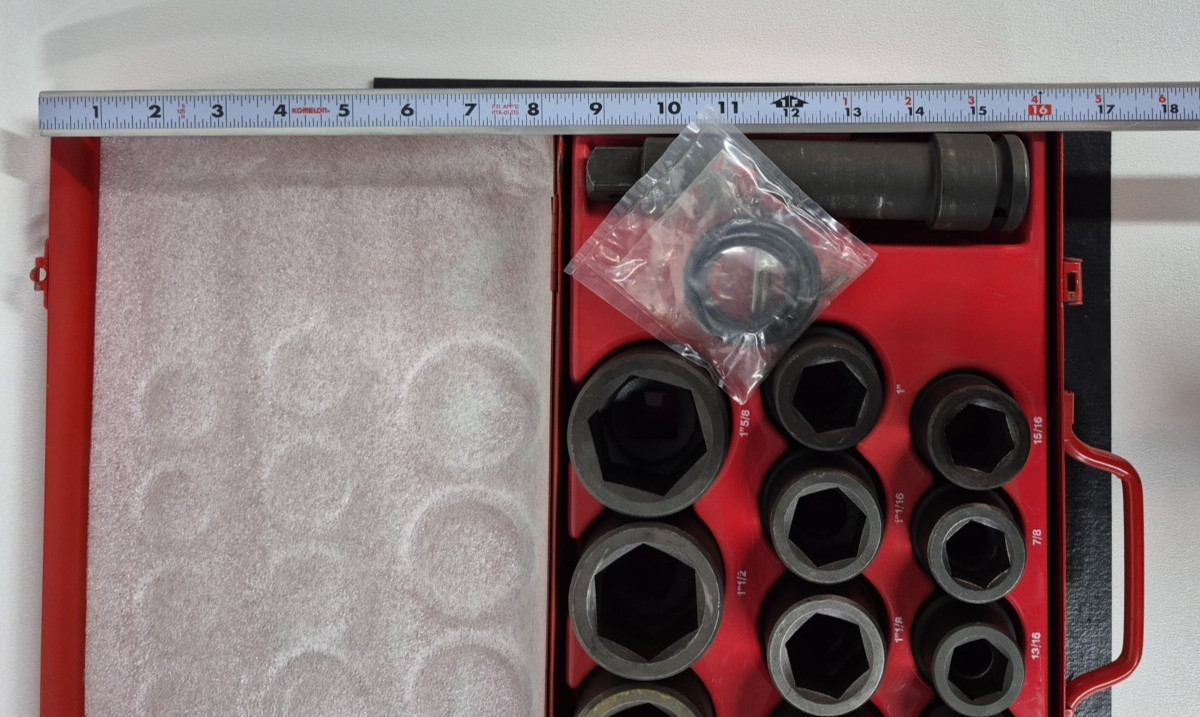 Facom 6-PT Impact Socket Set, 3/4″ – 1-5/8″, 3/4″Drive , NK.500U, Used