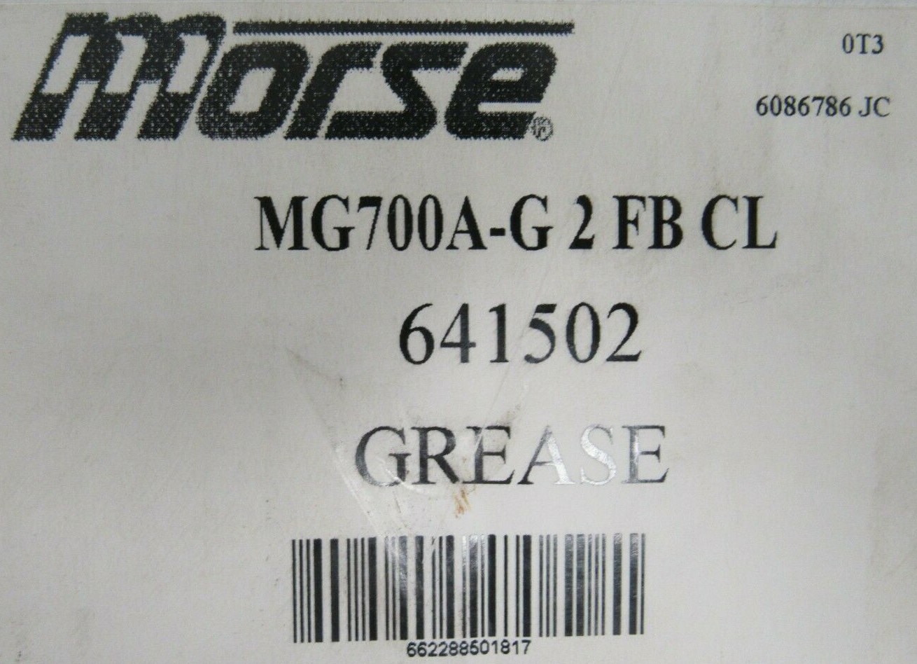 NEW MORSE MG700A-G CAM CLUTCH MG700AG 2 FB CL 641502 2″ BORE