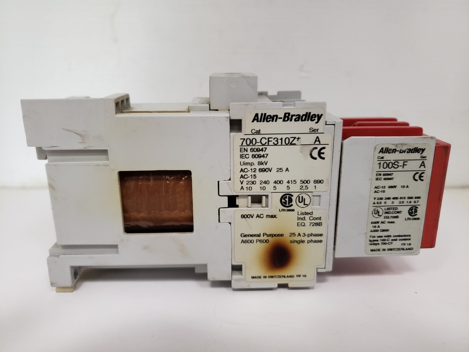 ALLEN BRADLEY 700S-CF620ZJC SAFETY CONTROL RELAY 8 POLE 10A 24V DC