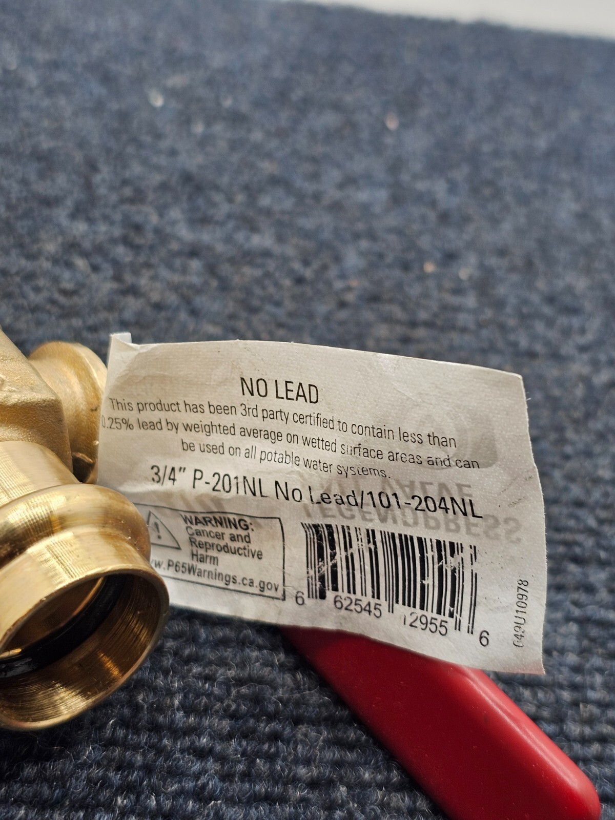 Legend Valve 101-204NL 3/4″ P-201NL Brass Press Fitting NPT Connection