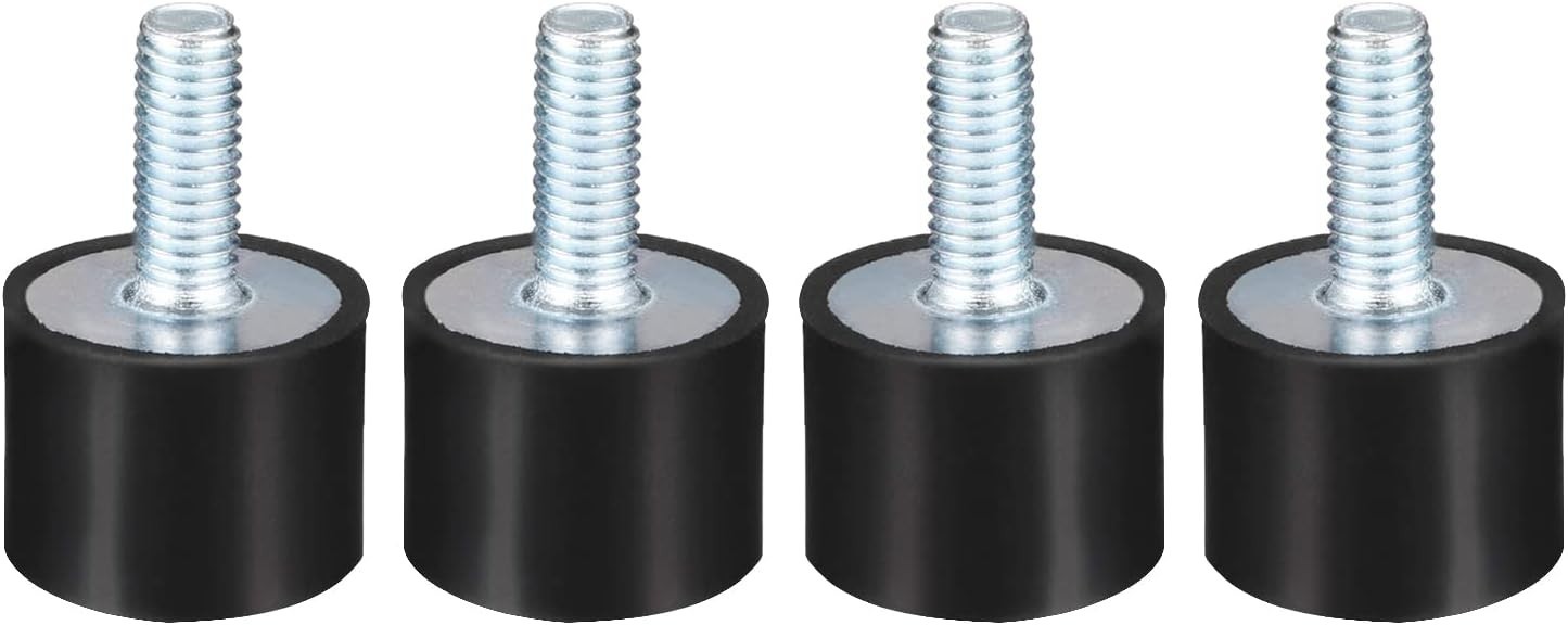 Universal M6 Rubber Mounts – 4 Pack Shock Absorbers for Automotive & Marine Use