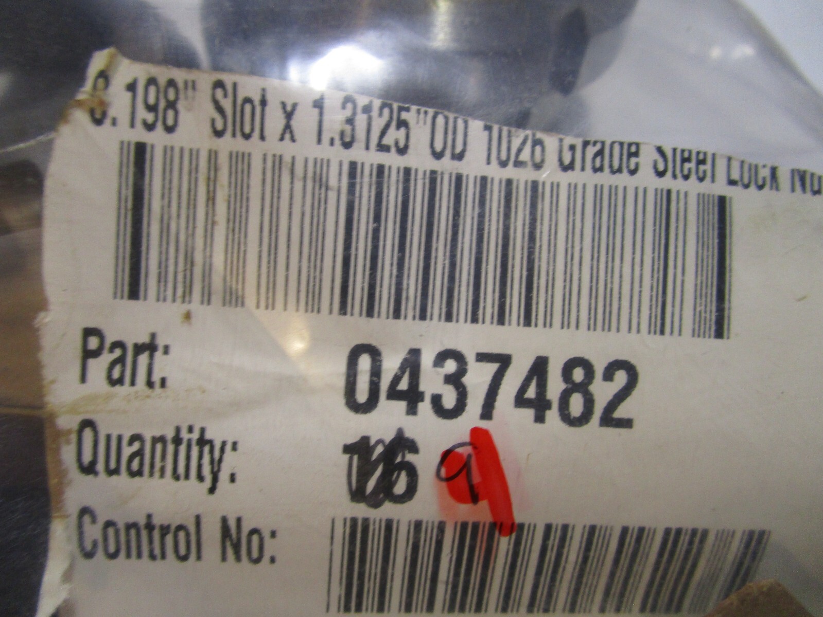 0.198″ Slot x 1.3125″OD 1026 Grade Steel Lock Nut QTY 4
