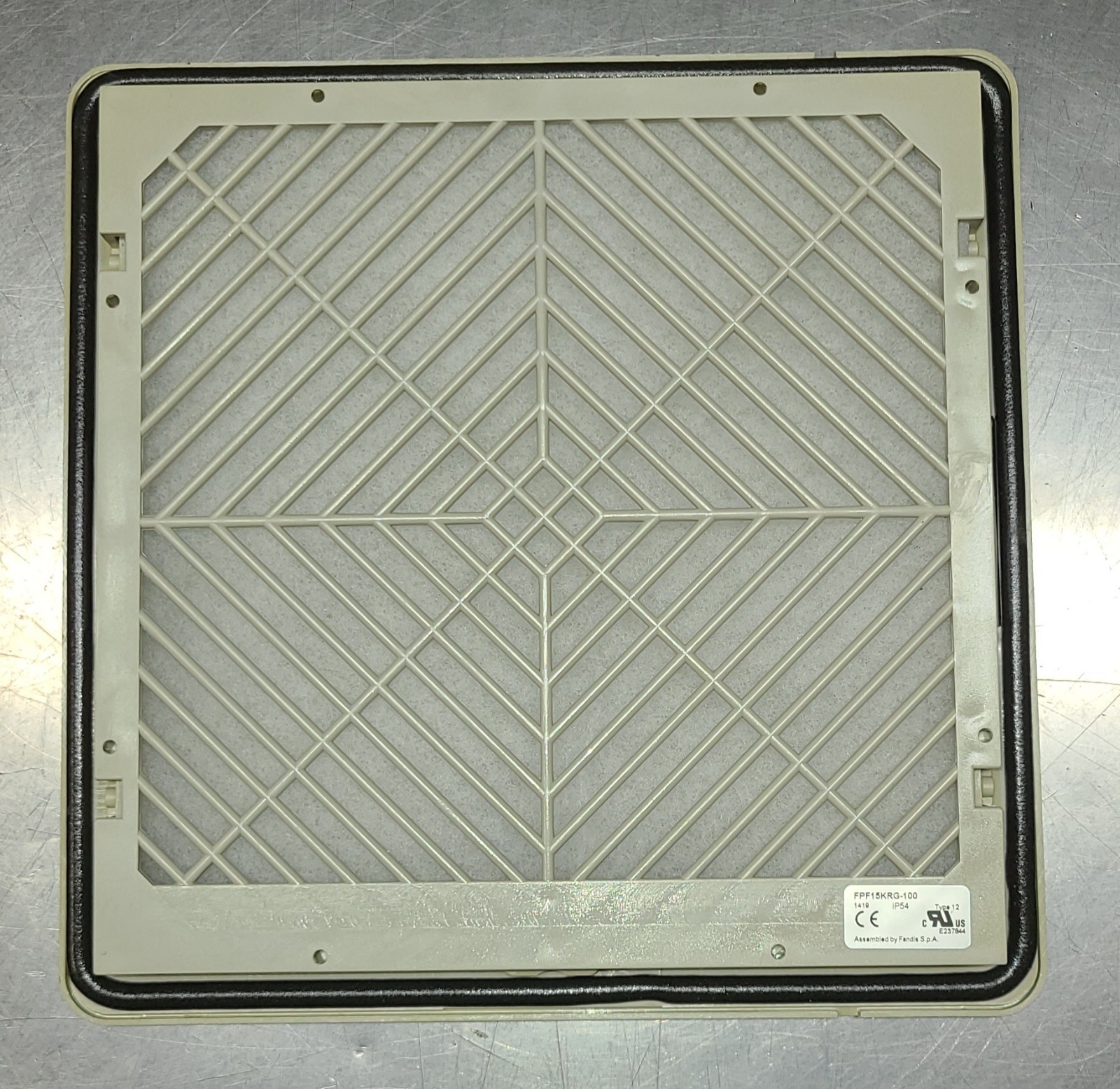 Fandis FPF15KRG-100 Filter Kit 250x250mm RAL 7032 grey, IP54 (Gnutti A43216001)