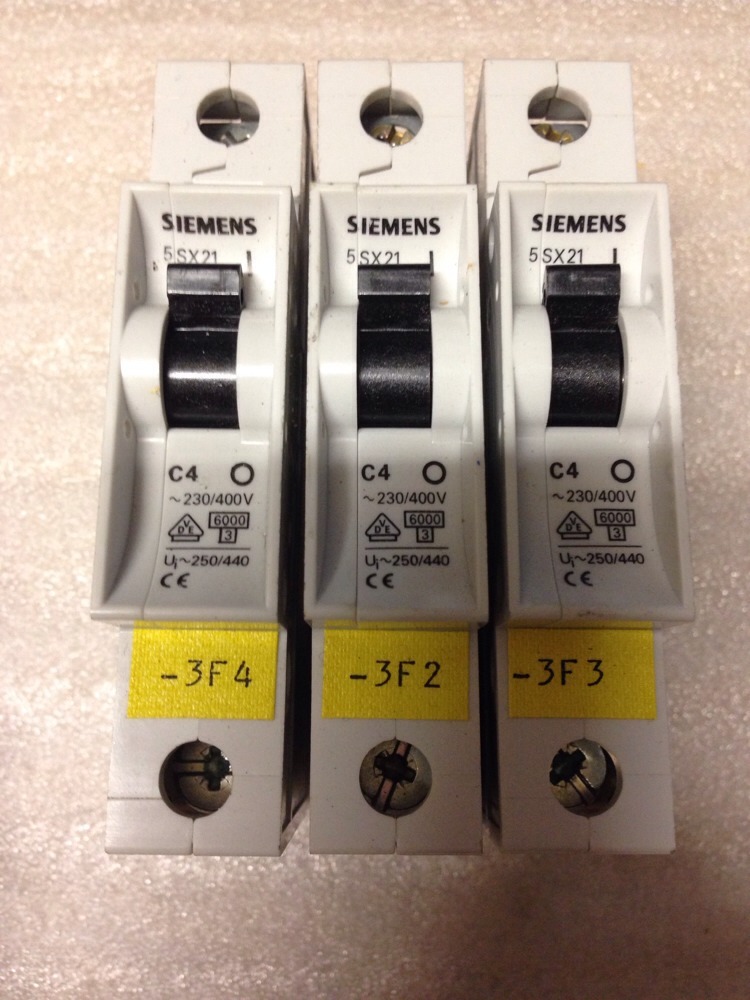 Siemens 5SX21-C6 & 5SX21-C4 & ABB S261B10, Lot Of 9, SHIPSAMEDAY#1632M