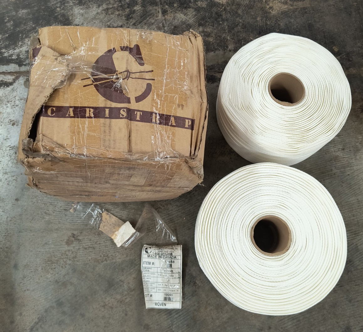 (2 Rolls) Caristrap 10458 Woven Polyester Strapping 3/4″ x 1,641 Feet Per Roll