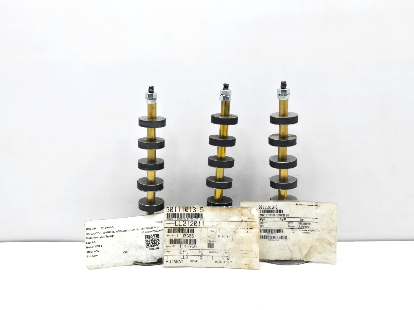 30111013-5 MAGNETIC SUCTION SEPARATOR ASSY NOV LOT OF 3