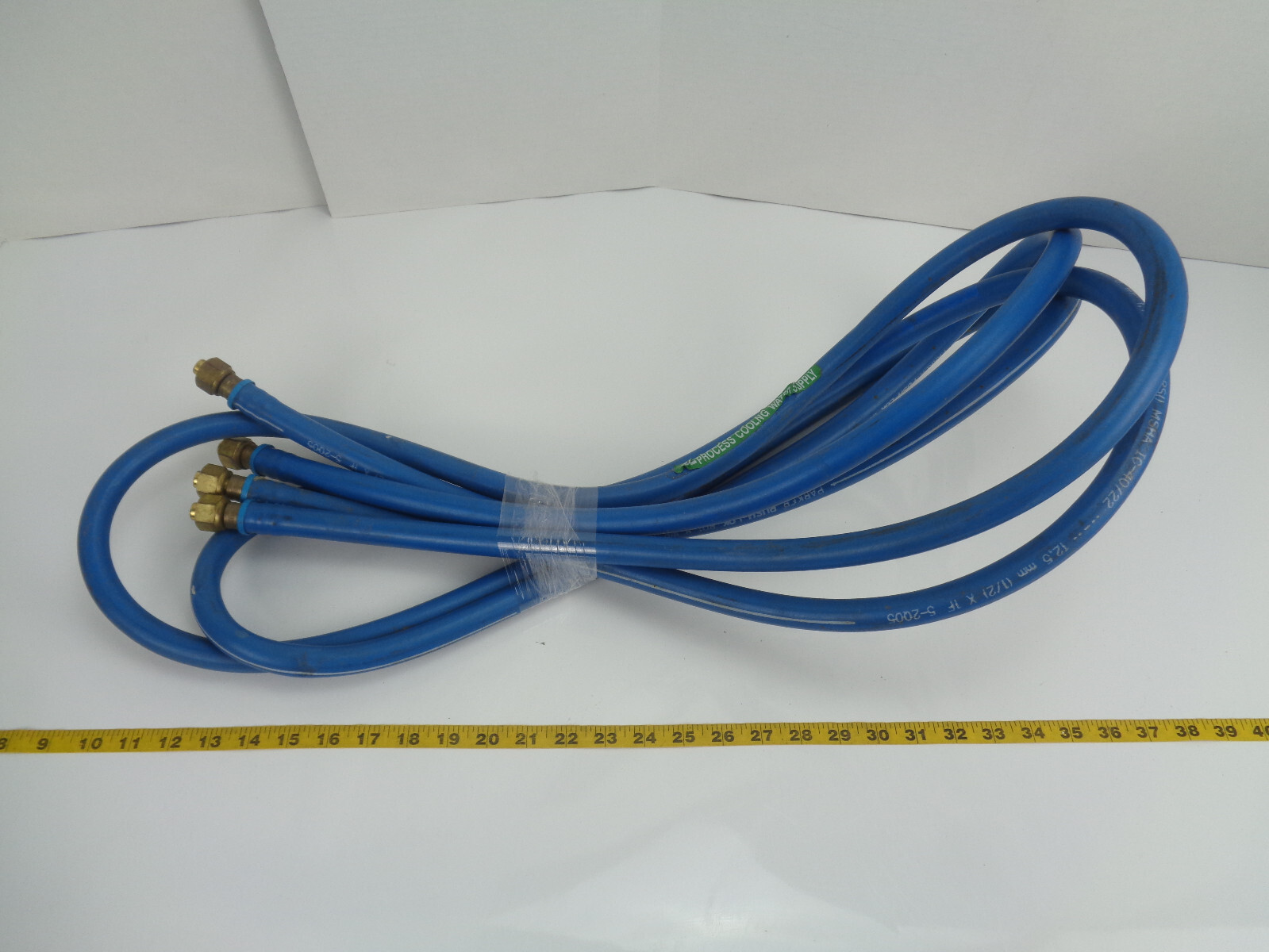 Lot of 2 Parker 1/2″ 801-8 250 PSI Hose Blue WP 1,7 MP Push-lok