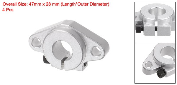 4pcs SHF12 Aluminum Linear Rod Rail Shaft Support for 12mm Linear Motion Guides