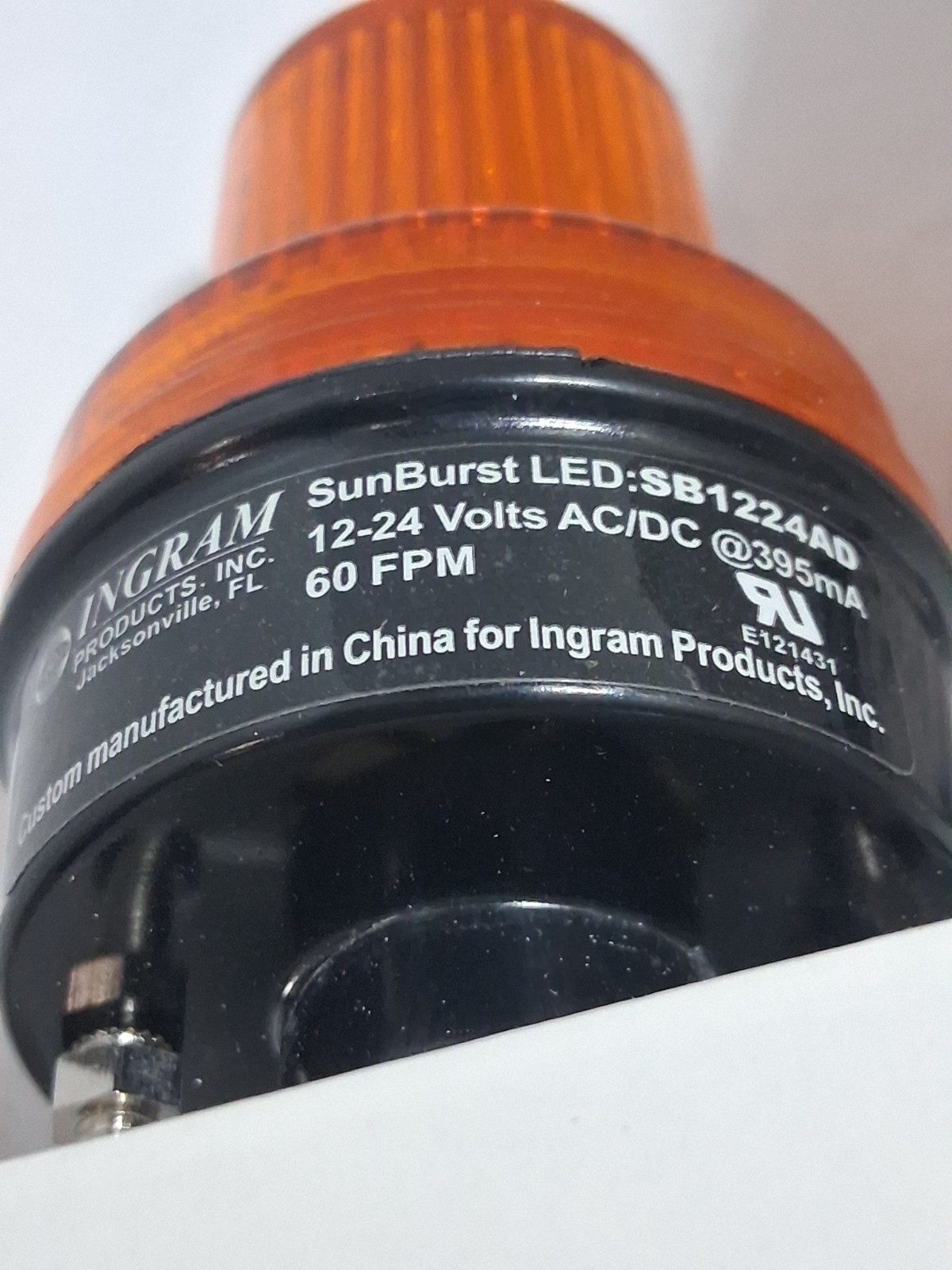 INGRAM SB1224AD SUNBURST LED LIGHT MODULE 12-24VAC/DC FLASHING AMBER ALARM NIB
