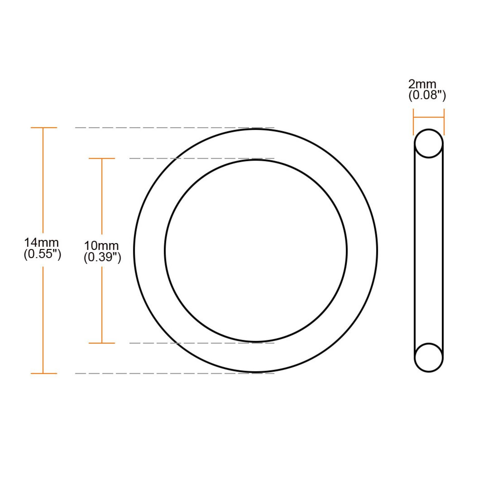 Valve Faucet Bearing Fittings Sealing Rings Clear White 10x14x2mm 50 pc