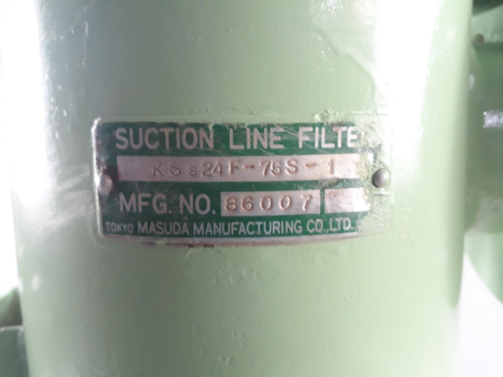 Tokyo Masuda KSS24F-75S-1 Suction Line Filter Type B-60