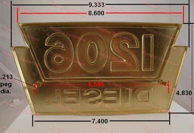 2752935R1 Side Emblem SET of 2 for FARMALL IH International Tractor 1206 DIESEL