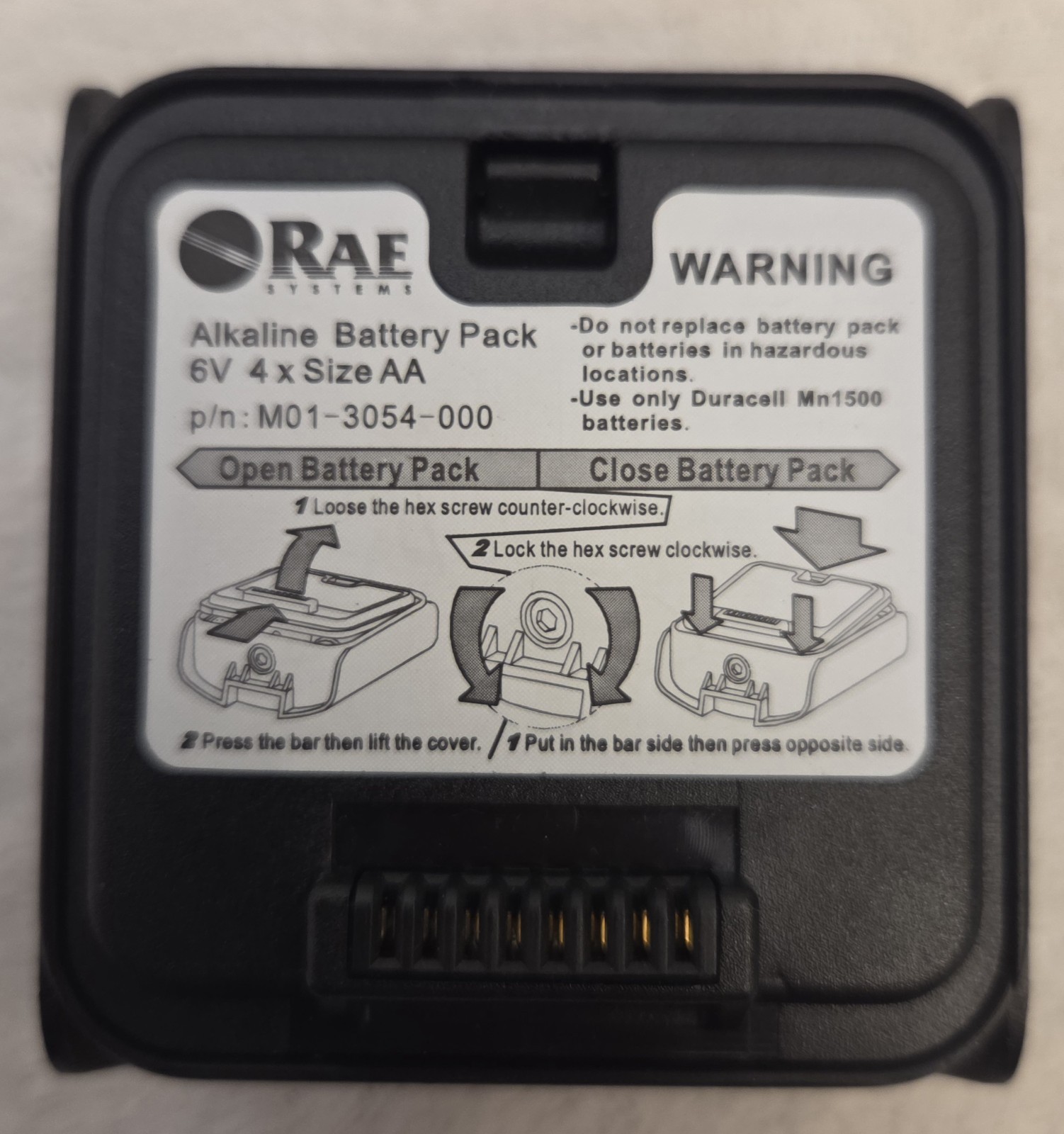 RAE Systems Alkaline Battery Pack / 6V 4 x AA (P/N: M01-3054-000) – 1 Pack