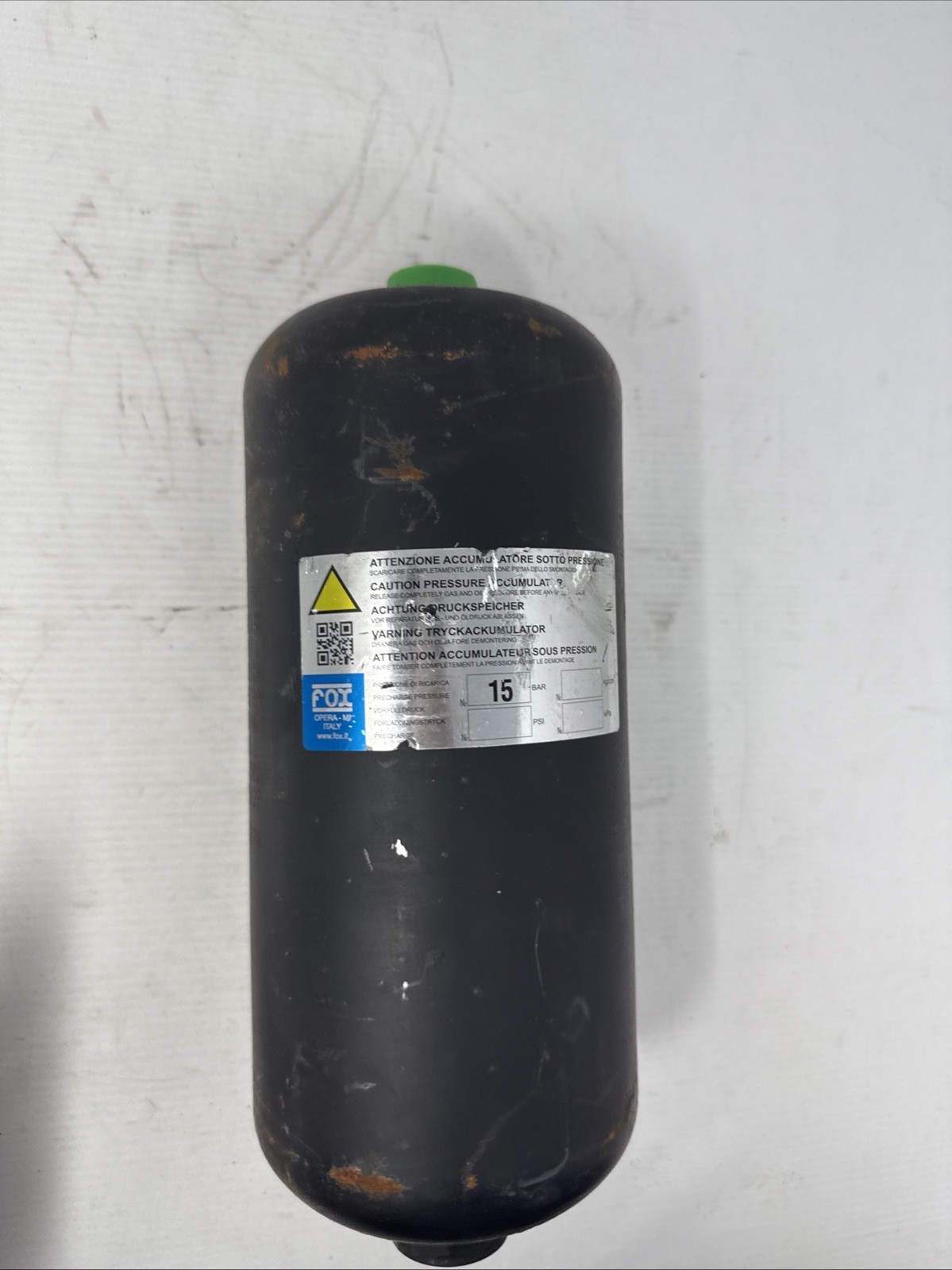 Fox H1500LT Hydraulic Accumulator Membranspeicher 1.5L 250 BAR Made in Italy-NEW
