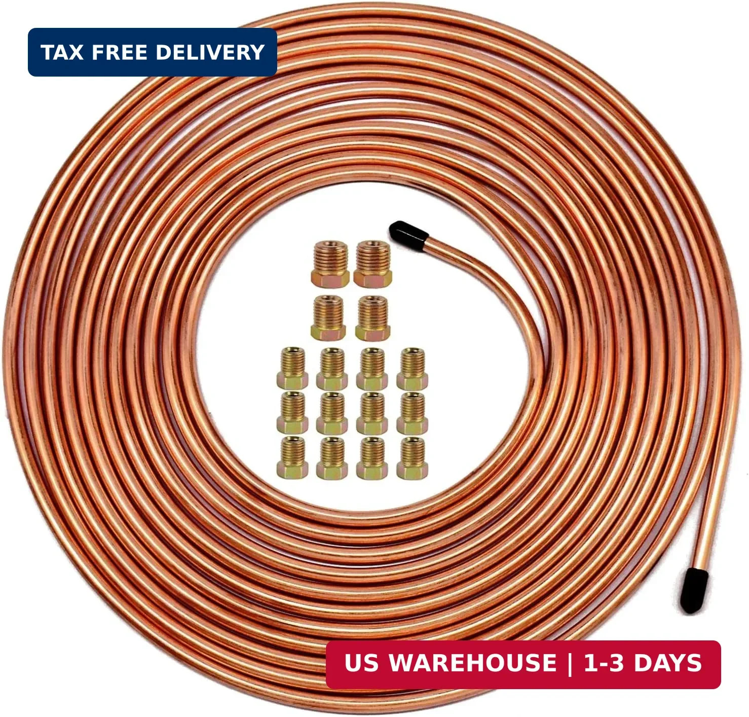 MuHize 1/4 Brake Line – Upgraded 25 Ft. Brake Line Kit(2026 New), 1/4 Flexible C